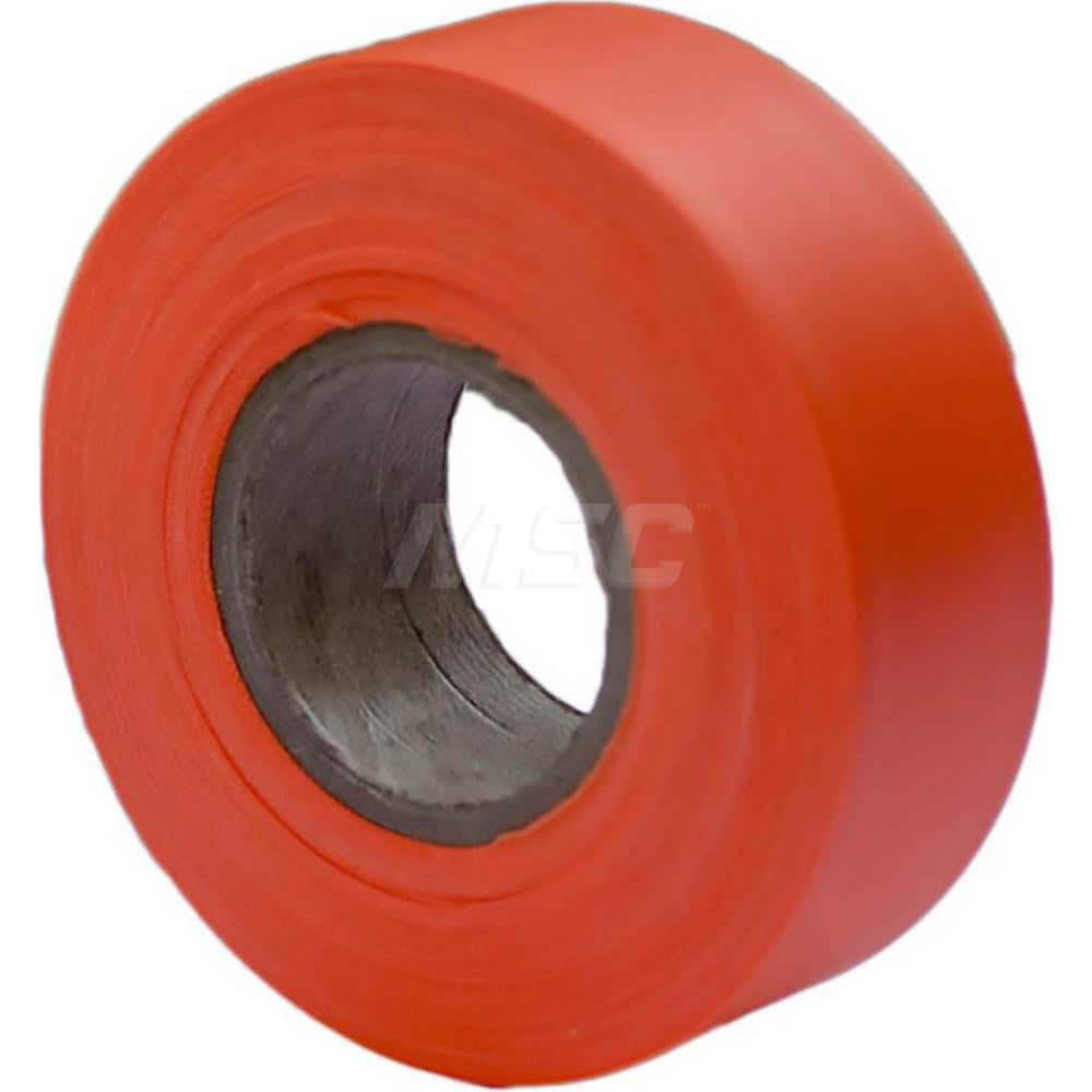 Barricade & Flagging Tape; Legend: None; Material: Vinyl; Polyvinylchloride; Thickness (mil): 4; Overall Length: 150.00; Roll Length (Feet): 150; Color: Orange; Roll Width (Inch): 1-3/16