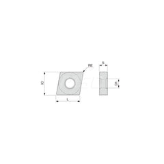 Turning Insert:  CNMA432 TH10,  Solid Carbide Uncoated Finish,  Neutral,  1/2″ Inscribed Circle,  0.0310″ Corner Radius,  80.0 &deg N/A Diamond,  Series  CNMA