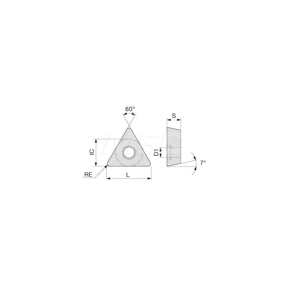 Turning Insert:  TCMT21.52PS AH6225,  Solid Carbide TiAlN & TiCN Finish,  Neutral,  1/4″ Inscribed Circle,  0.0310″ Corner Radius,  60.0 &deg N/A Triangle,  Series  TCMT