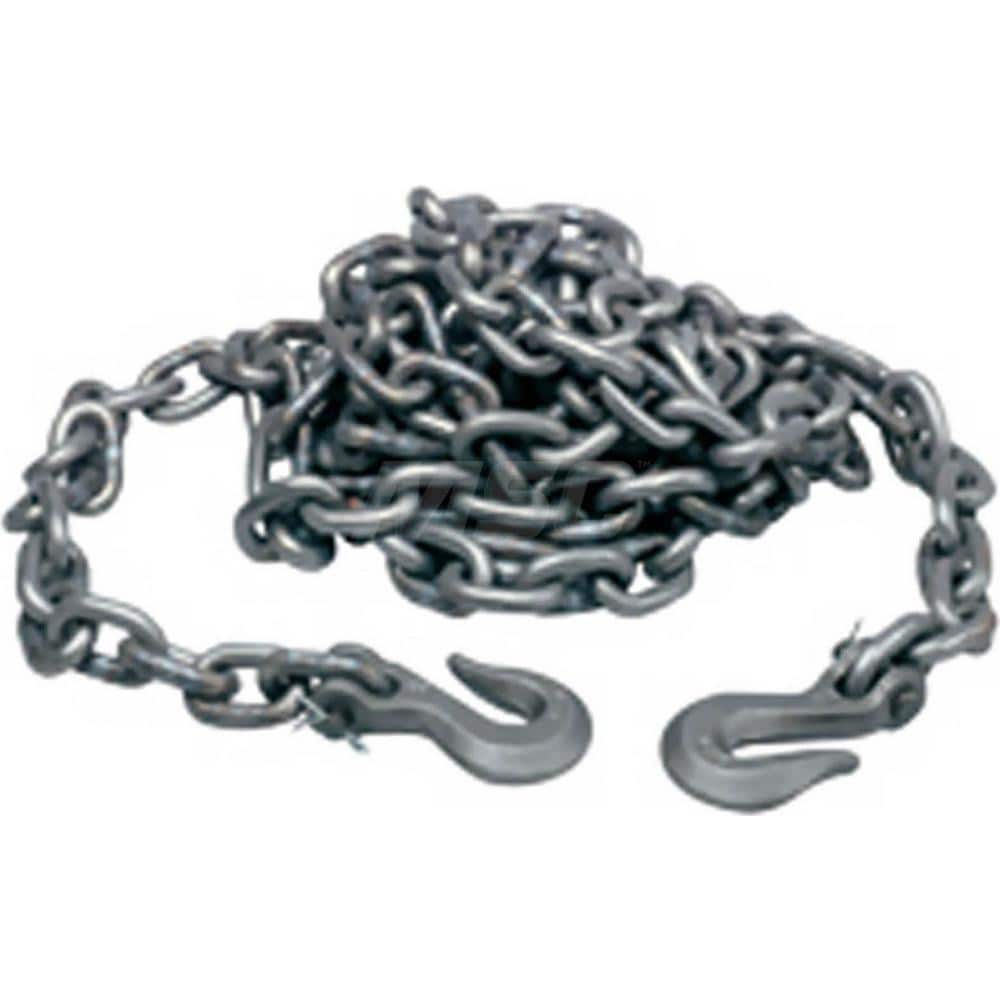 Welded Chain; Load Capacity (Lb. - 3 Decimals): 28; Chain Grade: 40; Welding Type: Welded; Finish: Self-Colored; For Lifting: No; Overall Length: 20.00; Overall Thickness: 0.375 in; Type: Tow Chain; Type: Tow Chain; Finish Coating: Anodized Aluminum