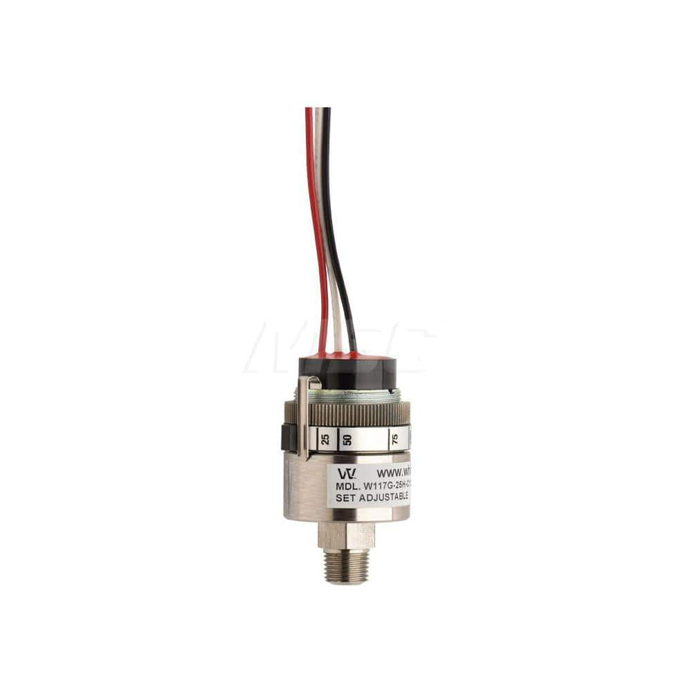 Pressure, Vacuum & Compound Switches; Type: All-Welded Vacuum Switch; Thread Size: 1/8; Voltage: 115VAC / 28 VDC; Thread Type: NPT Male; Amperage: 1.0000; Electrical Connection: Screw Terminals; Wetted Parts Material: 304 Stainless Steel; Repeatability: 2