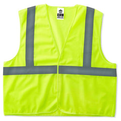 8205H 2 XL/3 XLL Econo 2 Hook & Loop Lime Vest - Americas Industrial Supply