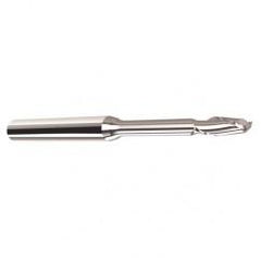 1/8" Dia. - 1/8" LOC - 3" OAL - .015 C/R  2 FL Carbide End Mill with 2.00 Reach - Uncoated - Americas Industrial Supply