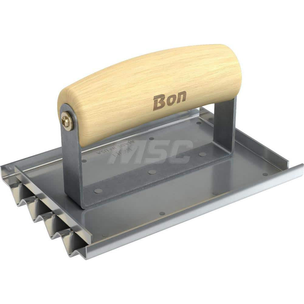 Trowels; Type: Hand Groover; Trowel Type: Hand Groover; Blade Type: V-Notch; Blade Material: Steel; Handle Material: Wood