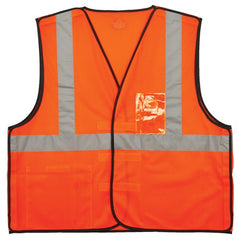 8216BA L/ XL Orange Breakaway Mesh Vest Type R Class 2 W/Id Holder - Americas Industrial Supply