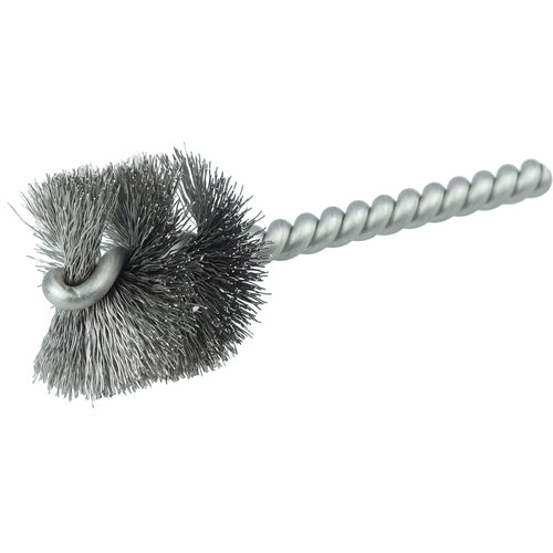 1-1/4″ Power Tube Brush, .008″ Stainless Steel Wire Fill, 1″ Brush Length - Americas Industrial Supply