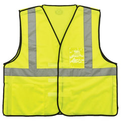 8216BA 4/5 XL Lime Breakaway Mesh Vest Type R Class 2 W/Id Holder - Americas Industrial Supply