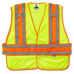 8240HL XL/2XL LIME 2-TONE VEST - Americas Industrial Supply