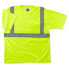 8289 Glowear Econo T-Shirt Lime Large - Americas Industrial Supply
