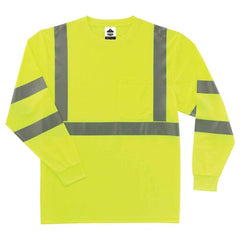 8391 M Lime Long Sleeve T-Shirt Type R Class 3 - Americas Industrial Supply