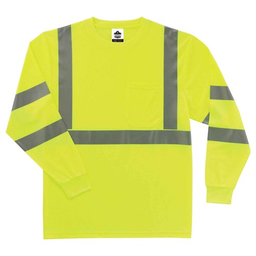 8391 2 XL Lime Long Sleeve T-Shirt Type R Class 3 - Americas Industrial Supply