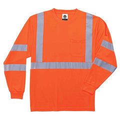 8391 3 XL Orange Long Sleeve T-Shirt Type R Class 3 - Americas Industrial Supply