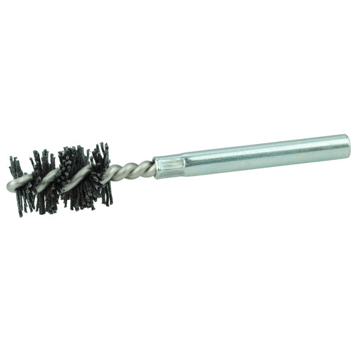 Burr-Rx 5/8″ Dia Power Tube Brush, .026/120CG Crimped Fill, 1″ Brush Length, 3-1/2″ Overall Length - Americas Industrial Supply