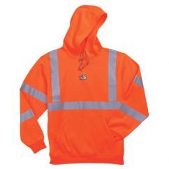 8393 M ORANGE HOODED SWEATSHIRT - Americas Industrial Supply