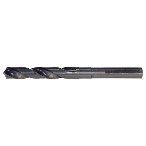 ‎1-7/64 RHS / RHC HSS 118 Degree Radial Point 1/2 Reduced Shank Silver & Deming Drill - Steam Oxide - Exact Industrial Supply