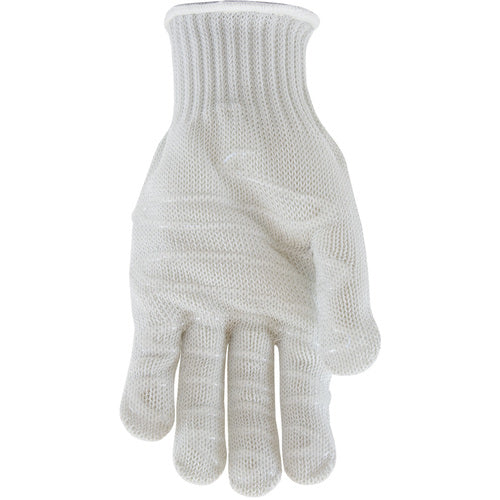 ‎22-601LHM SS Engineered Yarn - 3-str S-Steel Wr-Core/Poly - Hvy Wgt 1 Side Silagrip Coat - Wht - F-Fgr - Exact Industrial Supply