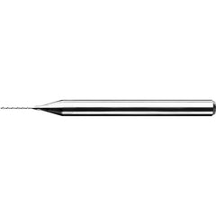 0.95 mm Dia. × 3 mm Shank × 10.2 mm Flute Length × 38 mm OAL, Standard, 130°, AlTiN, 2 Flute, Straight / Cylindrical Solid Carbide Drill - Exact Industrial Supply