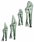 4 Piece - Curved & Straight Jaw Locking Plier Set - Americas Industrial Supply