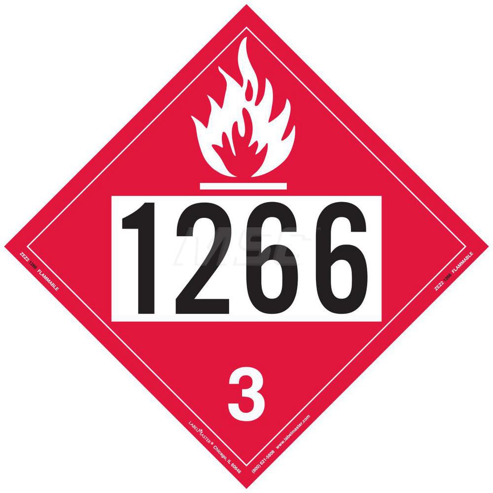 DOT Placards & Holders; Type: Placard; Legend: Flammable Liquid; Legend: Flammable Liquid; Material: Vinyl; Message or Graphic: Flammable Liquid; Legend Color: Red; Material: Vinyl; Compliance Specifications: DOT 49 CFR 172.519; Placard Coating: UV; Langu