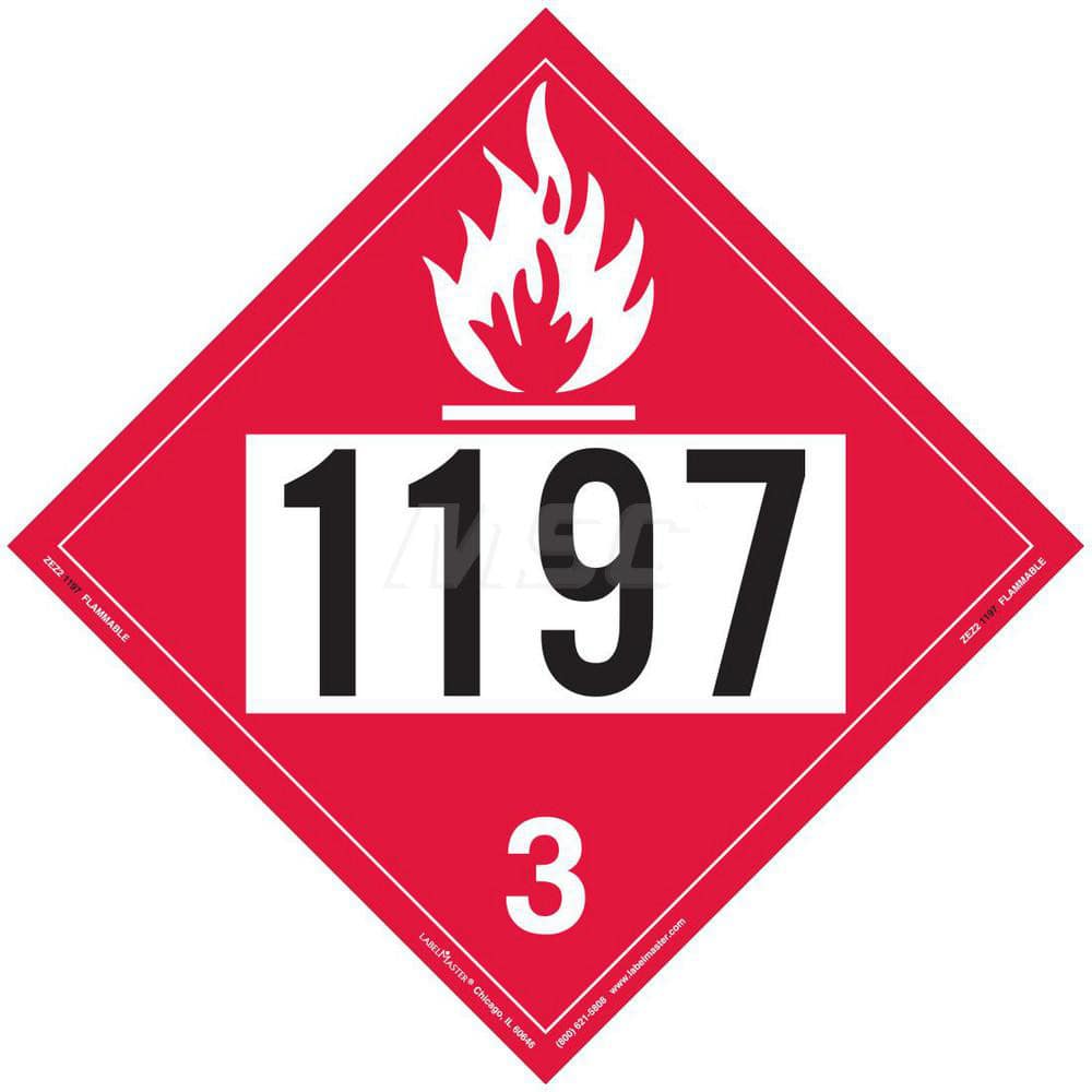 DOT Placards & Holders; Type: Placard; Legend: Flammable Liquid; Legend: Flammable Liquid; Material: Vinyl; Message or Graphic: Flammable Liquid; Legend Color: Red; Material: Vinyl; Compliance Specifications: DOT 49 CFR 172.519; Placard Coating: UV; Langu