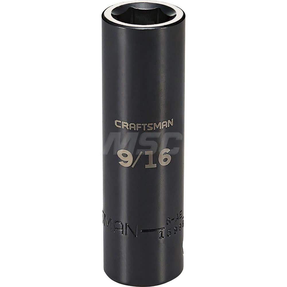 Impact Socket: 1/2″ Drive 6-Point, Black Oxide