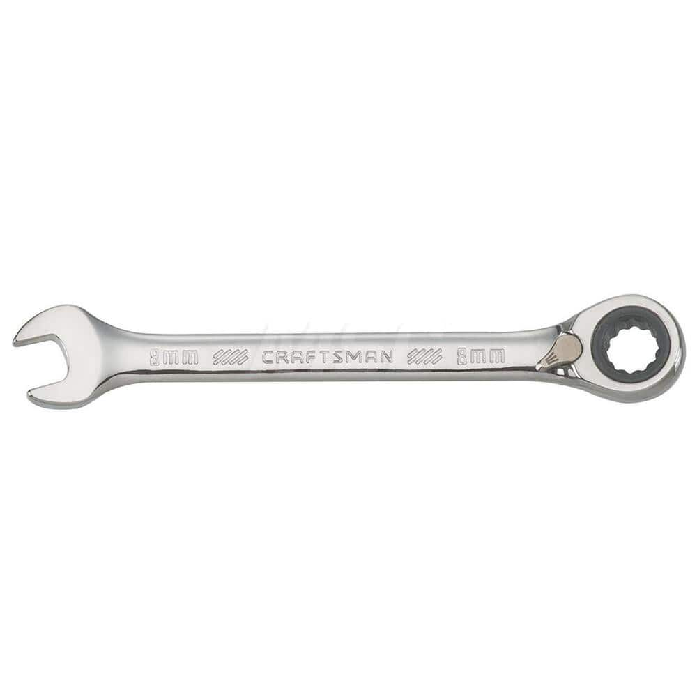 Combination Wrench: Steel, Polished Chrome-Plated