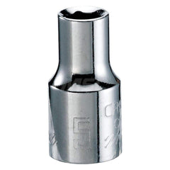 Hand Socket: 1/4″ Drive, 5 mm Socket, 6-Point Chrome-Plated & Polished