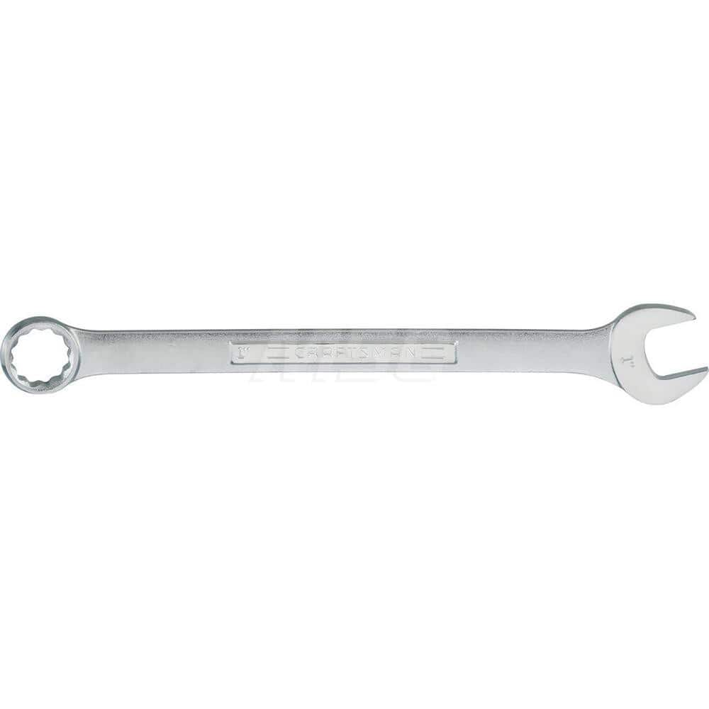 Combination Wrench: Steel, Polished Chrome-Plated