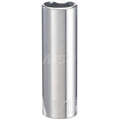 Hand Socket: 1/4″ Drive, 7/16″ Socket, 6-Point Chrome-Plated & Polished