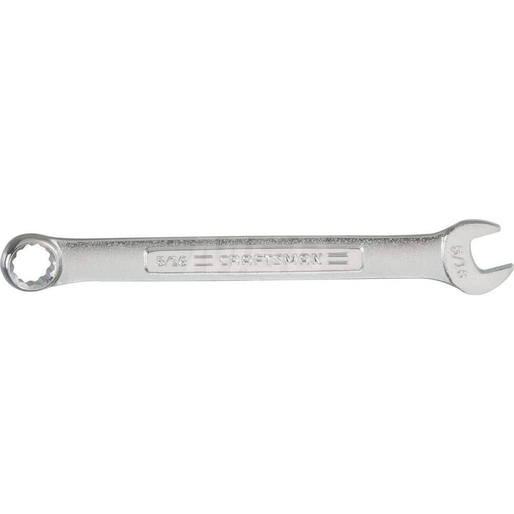 Combination Wrench: Steel, Polished Chrome-Plated