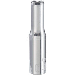 Hand Socket: 1/4″ Drive, 6 mm Socket, 6-Point Chrome-Plated & Polished