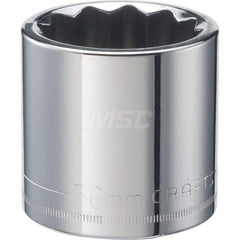 Hand Socket: 1/2″ Drive, 36 mm Socket, 12-Point Chrome-Plated & Polished