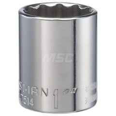 Hand Socket: 1/2″ Drive, 1″ Socket, 12-Point Chrome-Plated & Polished