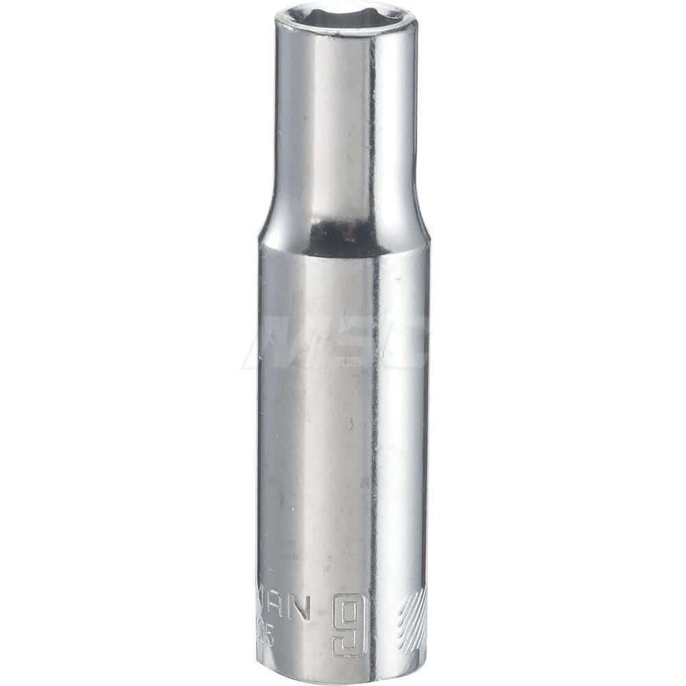 Hand Socket: 3/8″ Drive, 9 mm Socket, 6-Point Chrome-Plated & Polished