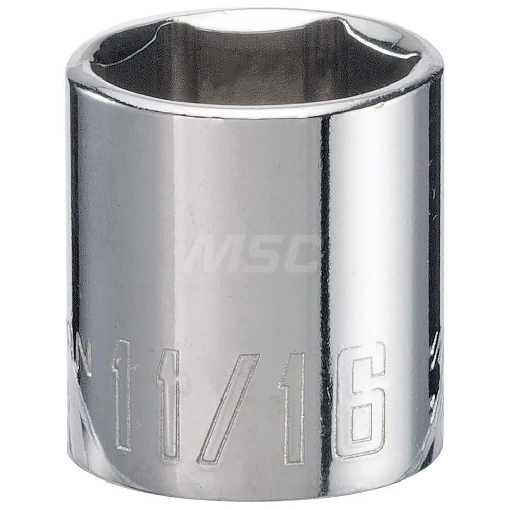 Hand Socket: 3/8″ Drive, 3/4″ Socket, 12-Point Chrome-Plated & Polished