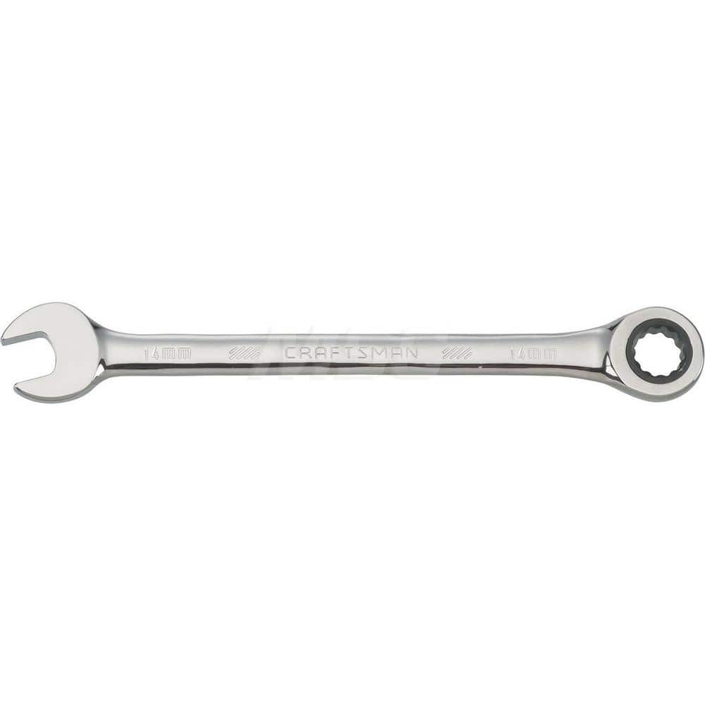 Combination Wrench: Steel, Polished Chrome-Plated