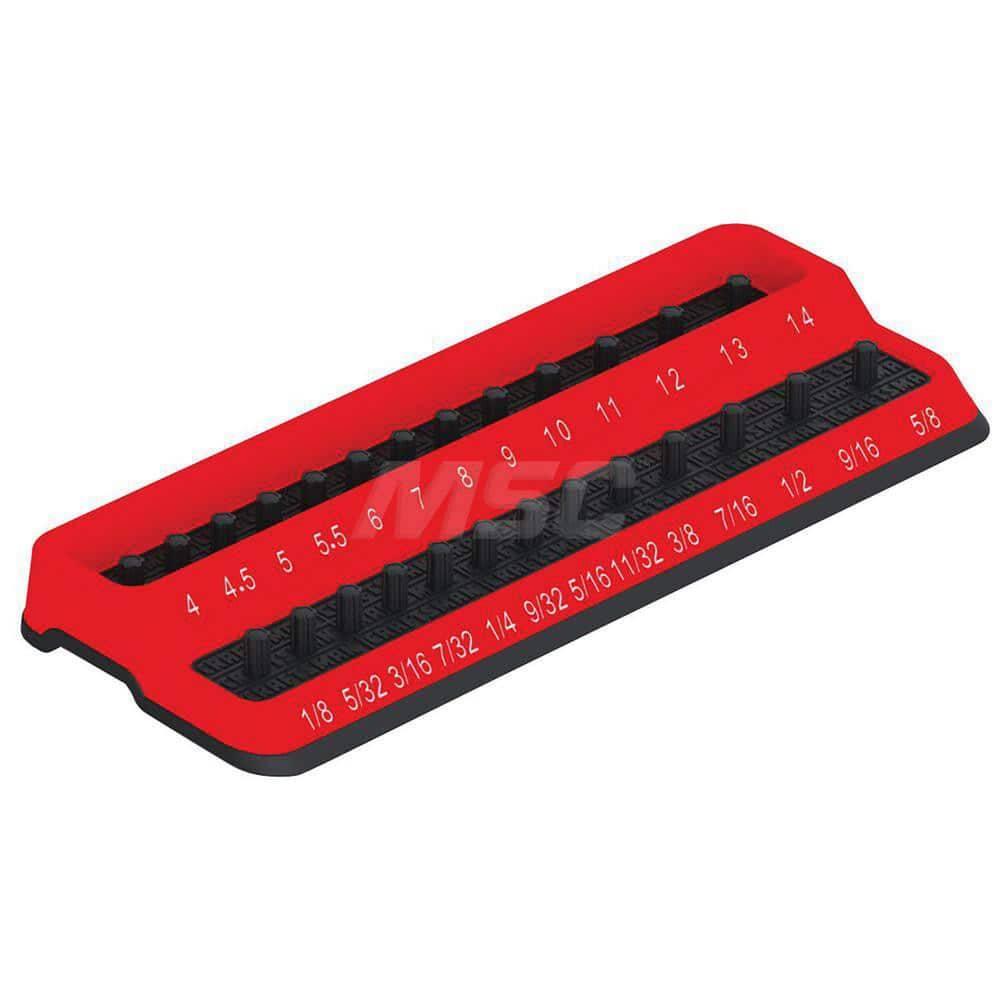 Socket Holders & Trays; Type: Socket Holder; Drive Size: 1/4 in; Holds Number of Pieces: 26; Color: Black