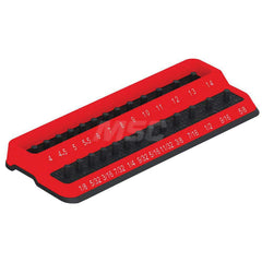 Socket Holders & Trays; Type: Socket Holder; Drive Size: 1/4 in; Holds Number of Pieces: 26; Color: Black