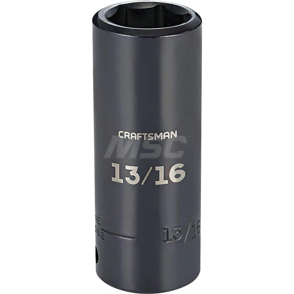 Impact Socket: 1/2″ Drive 6-Point, Black Oxide