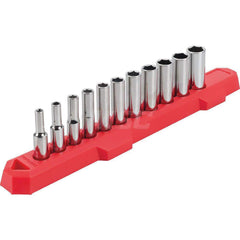 Socket Set: 1/4″ Drive 6 Point, Full Polish