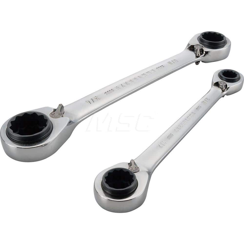 Wrench Set: 2 Pc, Inch Polished Chrome Finish