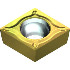 Turning Insert:  CCMT32505ESU T2500Z,  Cermet AlN Finish,  Neutral,  0.3819″ Long,  3/8″ Inscribed Circle,  0.0079″ Corner Radius,  80.0 &deg N/A Diamond,  Series  T2500Z