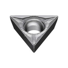 Turning Insert:  TPMT331EGU T1500A,  Cermet Uncoated Finish,  Neutral,  0.6496″ Long,  3/8″ Inscribed Circle,  0.0157″ Corner Radius,  60.0 &deg N/A Triangle,  Series  T1500A