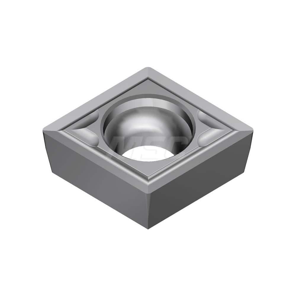Turning Insert:  CCGT2150MEFM T1500A,  Cermet Uncoated Finish,  Neutral,  0.2520″ Long,  1/4″ Inscribed Circle,  0.0039″ Corner Radius,  80.0 &deg N/A Diamond,  Series  T1500A