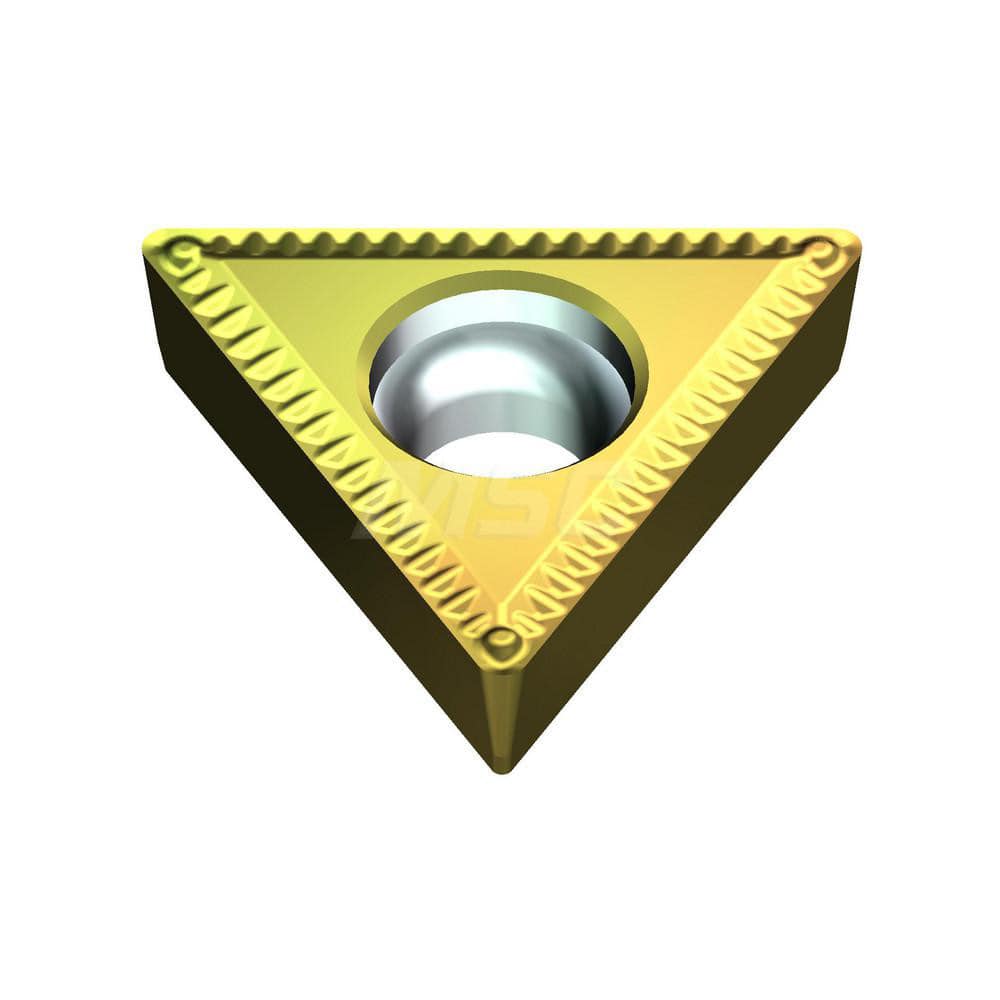 Turning Insert:  TCMT2152EFB T2500Z,  Cermet AlN Finish,  Neutral,  0.4331″ Long,  1/4″ Inscribed Circle,  0.0315″ Corner Radius,  60.0 &deg N/A Triangle,  Series  T2500Z