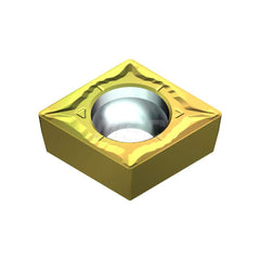 Turning Insert:  CCMT32505EFB T1500Z,  Cermet AlN Finish,  Neutral,  0.3819″ Long,  3/8″ Inscribed Circle,  0.0079″ Corner Radius,  80.0 &deg N/A Diamond,  Series  T1500Z
