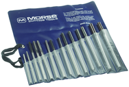 14 Piece-Range Metric Over / Under 4-12mm-HSS-Bright Straight Shank/Straight Flute-Plastic Pouch Chucking Reamers - Americas Industrial Supply