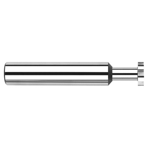 0.2500″ (1/4″) Cutter Diameter × 0.0460″ Width 0.1560″ (5/32″) Reach Carbide Retaining Ring Keyseat Cutter, 6 Flutes - Exact Industrial Supply