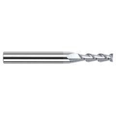 High Helix End Mills for Aluminum Alloys - 0.0470″ (3/64″) Cutter Diameter × 0.2500″ (1/4″) Length of Cut Carbide 45° Helix Square End Mill, 2 Flutes, TiB2 Coated