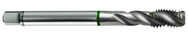 M10x1.0 6H 3-Flute Cobalt Green Ring Semi-Bottoming 40 degree Spiral Flute Tap-Bright - Americas Industrial Supply